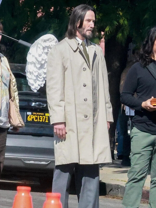 Good Fortune 2025 Keanu Reeves Beige Coat