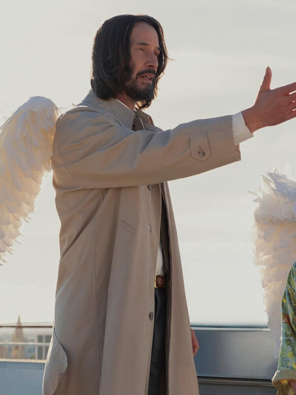 Good Fortune 2025 Keanu Reeves Beige Coat