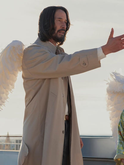 Good Fortune 2025 Keanu Reeves Beige Coat
