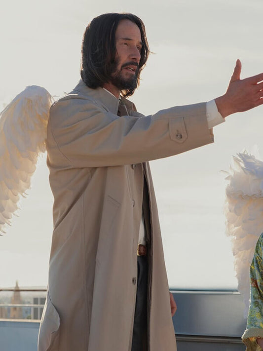 Good Fortune 2025 Keanu Reeves Beige Coat