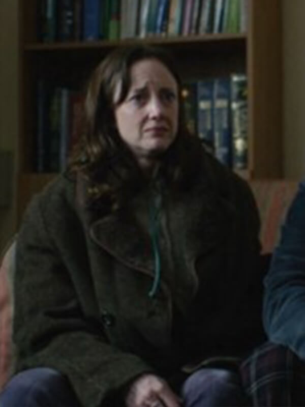 Goodbye June 2025 Andrea Riseborough Wool Coat