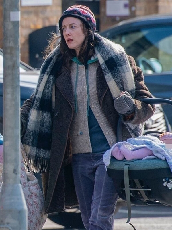 Goodbye June 2025 Andrea Riseborough Wool Coat