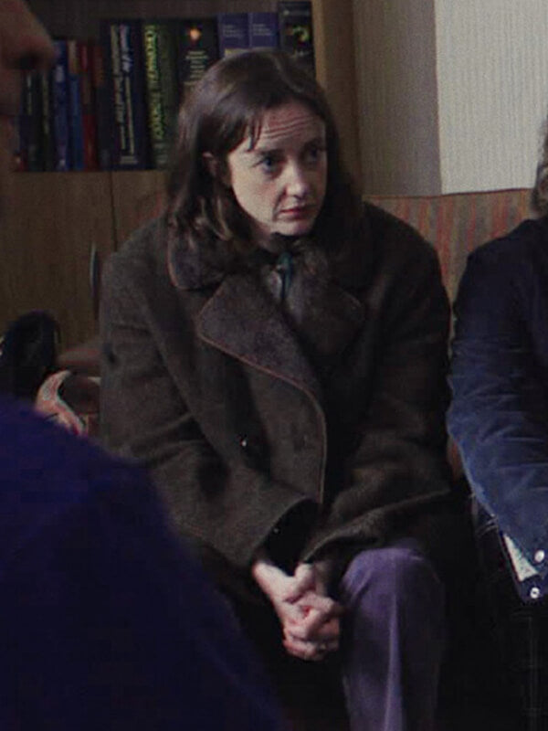Goodbye June 2025 Andrea Riseborough Wool Coat
