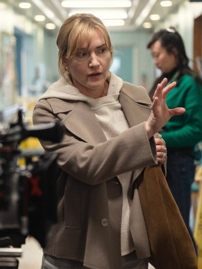 Goodbye June 2025 Kate Winslet Wool Coat