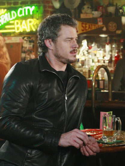 Grey’s Anatomy Eric Dane Black Leather Jacket