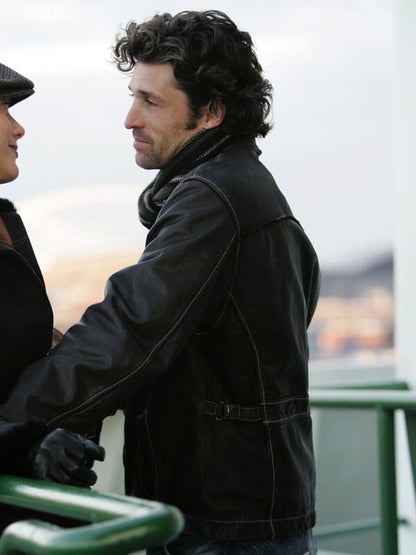 Grey's Anatomy Patrick Dempsey Black Leather Jacket