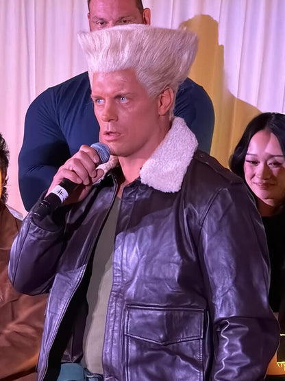 Guile Street Fighter 2026 Cody Rhodes Leather Jacket