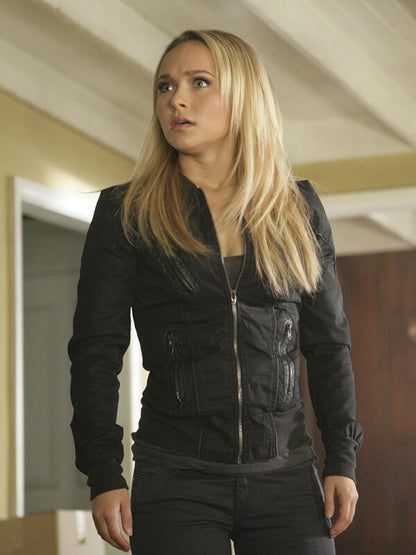 Hayden Panettiere Heroes S03 Black Bomber Jacket