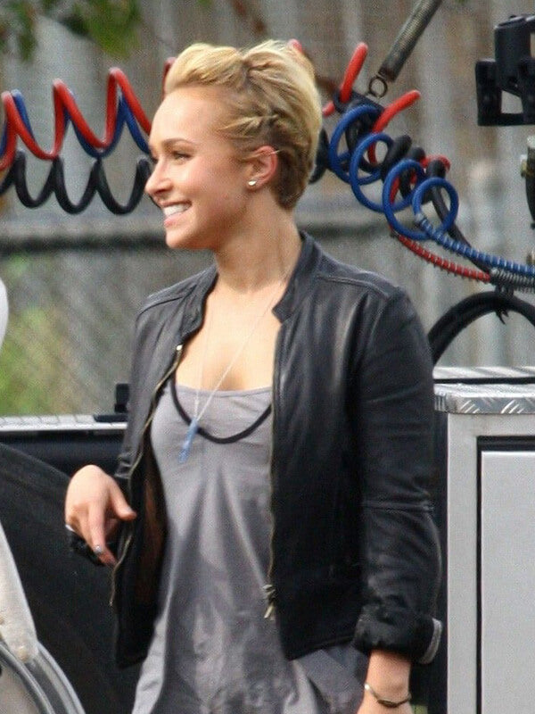 Hayden Panettiere Scream 4 Kirby Reed Black Leather Jacket