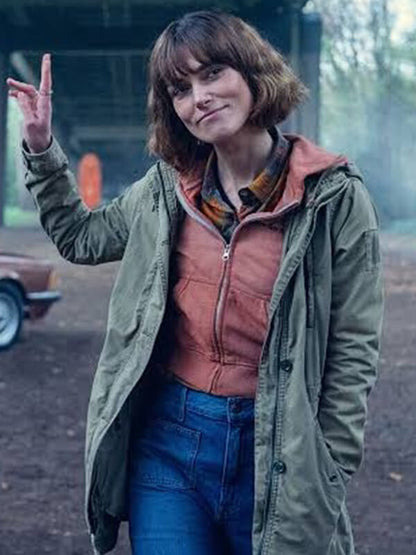Helen Webb Black Doves S01 Green Cotton Jacket