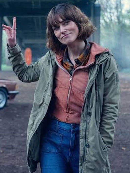 Helen Webb Black Doves S01 Green Cotton Jacket