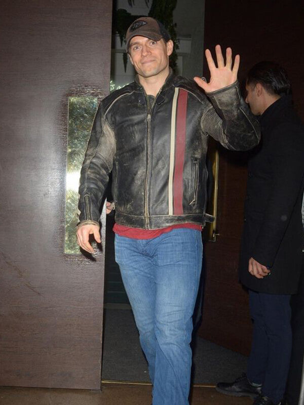 Henry Cavill Black Leather Distressed Jacket