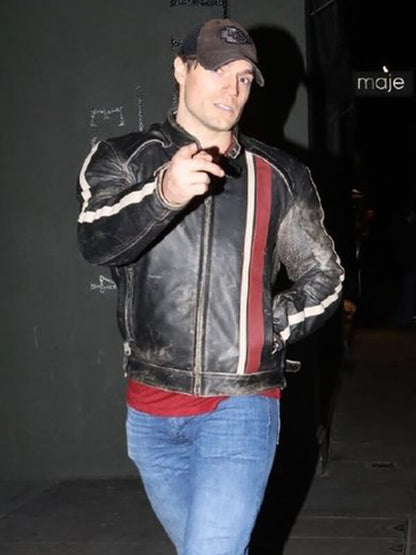 Henry Cavill Black Leather Distressed Jacket