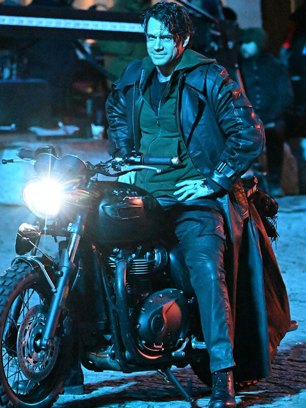 Highlander 2026 Henry Cavill Black Leather Coat