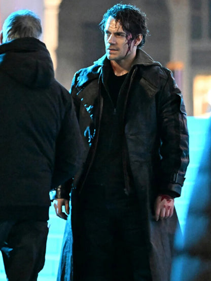 Highlander 2026 Henry Cavill Black Leather Coat