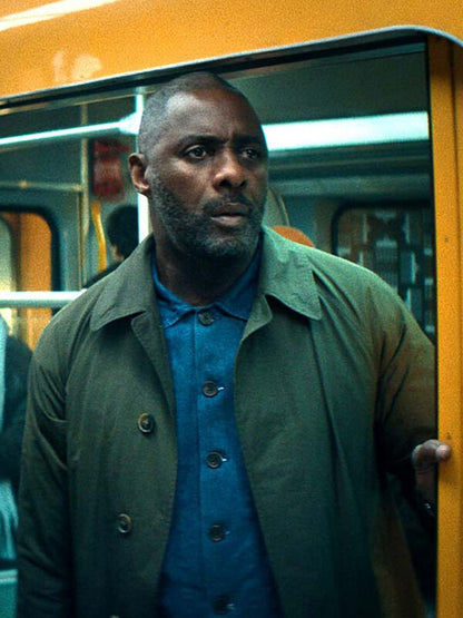 Hijack S02 Idris Elba Green Cotton Coat