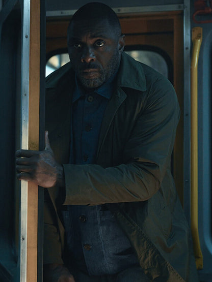 Hijack S02 Idris Elba Green Cotton Coat