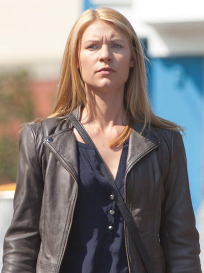 Homeland S04 Carrie Mathison Brown Leather Jacket