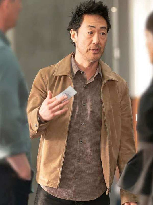 Howie Han 9-1-1 S08 Brown Suede Leather Jacket