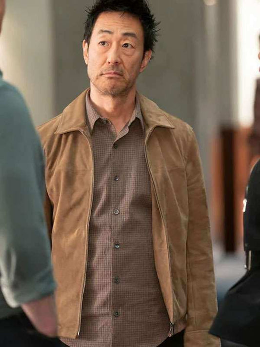 Howie Han 9-1-1 S08 Brown Suede Leather Jacket