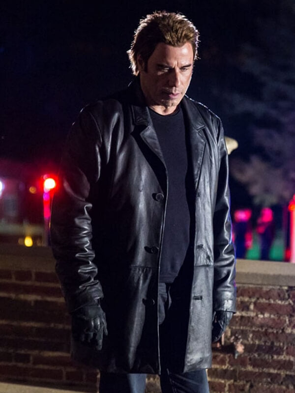 I Am Wrath John Travolta Black Leather Coat