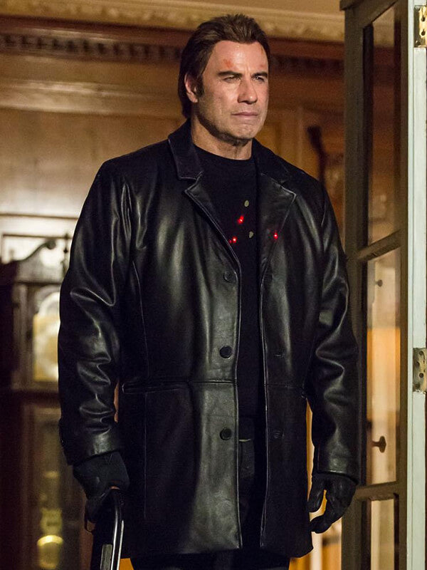 I Am Wrath John Travolta Black Leather Coat
