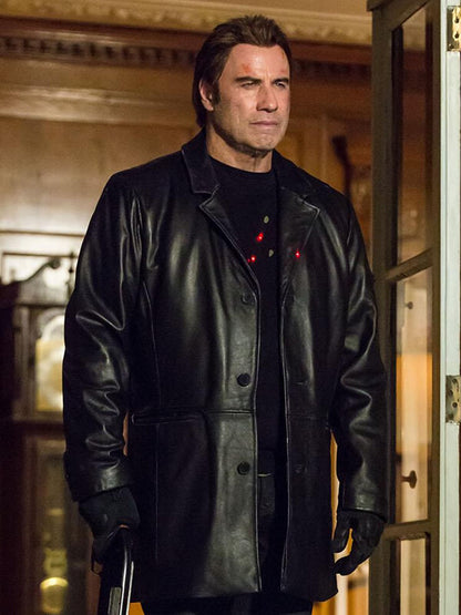 I Am Wrath John Travolta Black Leather Coat