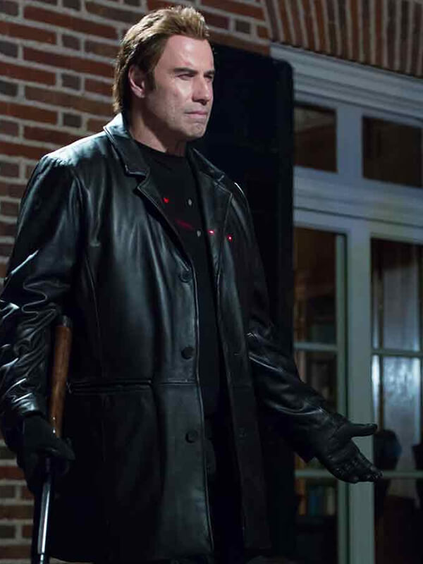 I Am Wrath John Travolta Black Leather Coat