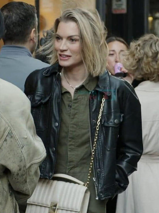 In the City 2026 Lindsay Hubbard Black Leather Jacket