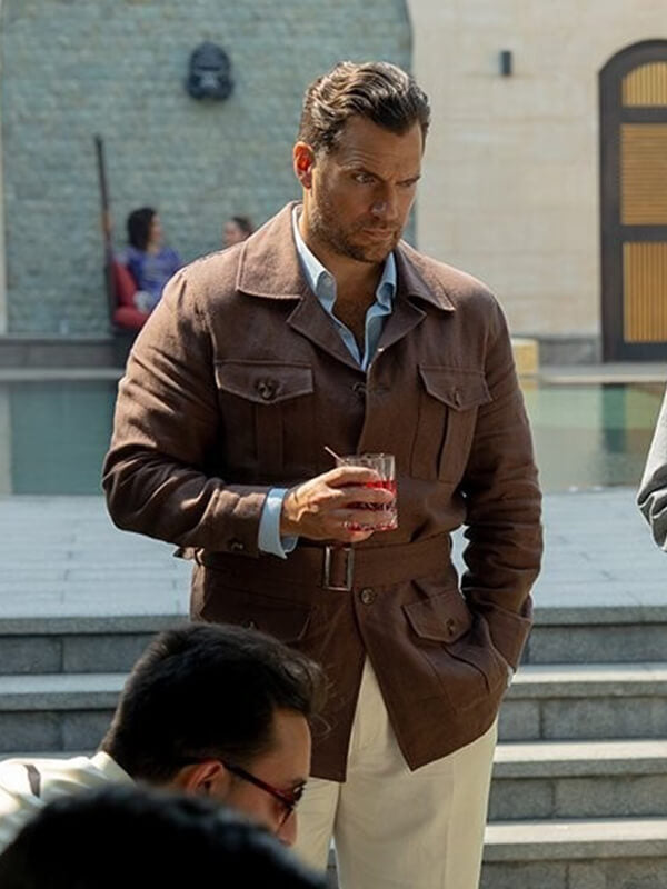 In The Grey 2026 Henry Cavill Brown Wool Jacket