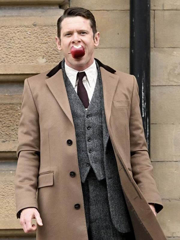 Jack O'Connell Ink 2026 Brown Wool Coat