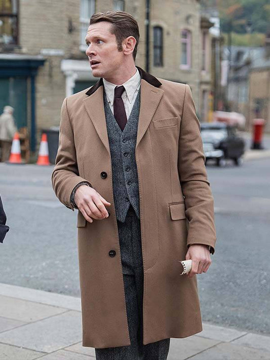 Jack O'Connell Ink 2026 Brown Wool Coat