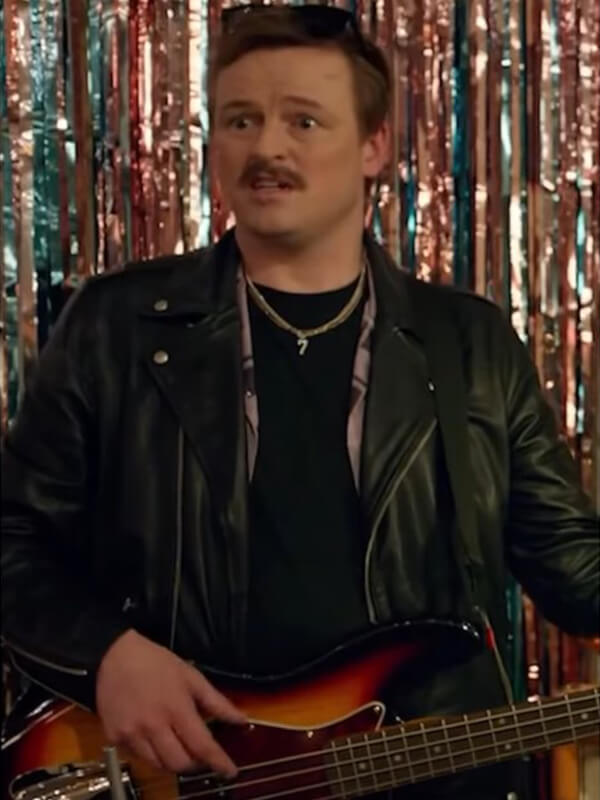 Jack Reynor Power Ballad 2026 Black Leather Jacket