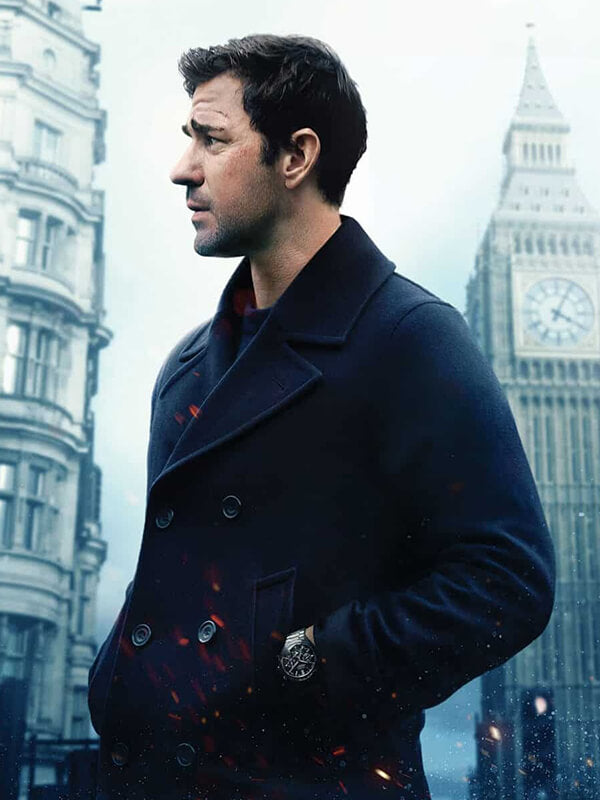 Jack Ryan Ghost War 2026 Black Peacoat