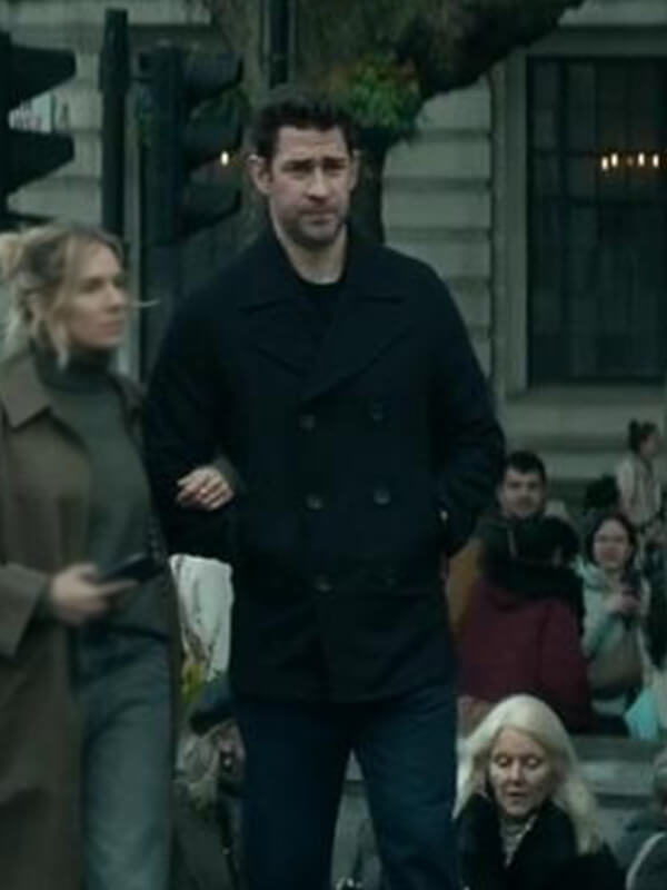Jack Ryan Ghost War 2026 Black Peacoat
