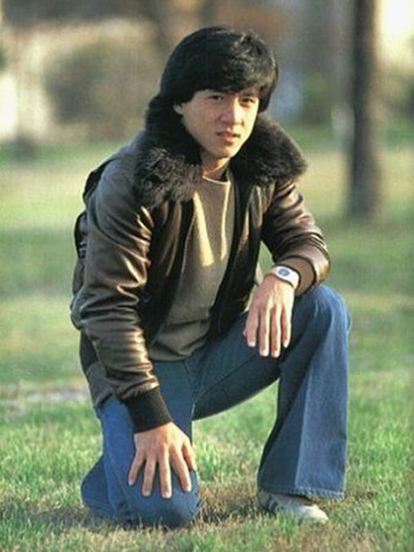 Jackie Chan Brown Leather Flight Jacket