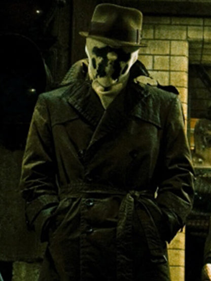 Jackie Earle Haley Watchmen Rorschach Brown Leather Coat