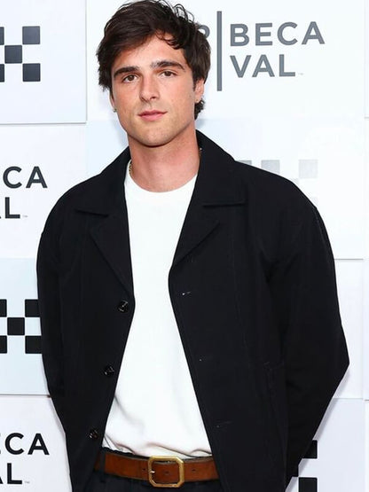 Jacob Elordi Euphoria Premiere Black Wool Jacket