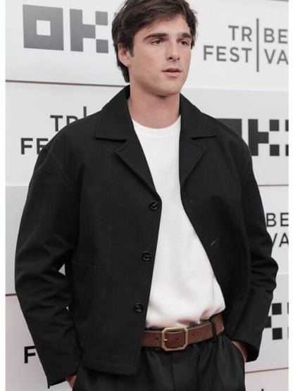 Jacob Elordi Euphoria Premiere Black Wool Jacket