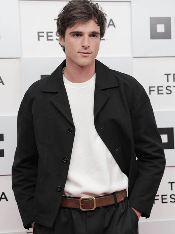 Jacob Elordi Euphoria Premiere Black Wool Jacket