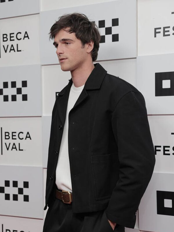 Jacob Elordi Euphoria Premiere Black Wool Jacket