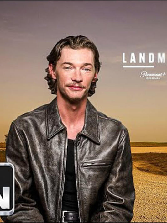 Jacob Lofland Landman Brown Leather Jacket
