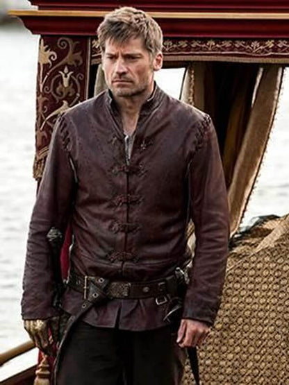 Jaime Lannister Game of Thrones S05 Brown Leather Jacket