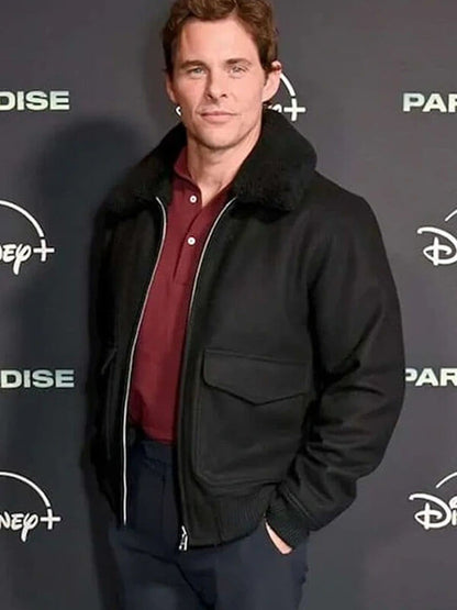 James Marsden Paradise S01 Black Wool Jacket