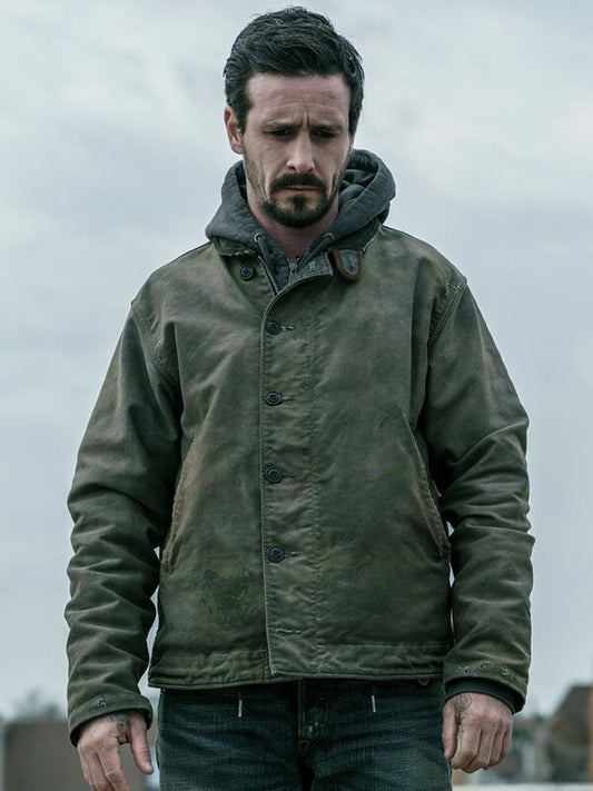 James Ransone Captive State Green Cotton Jacket