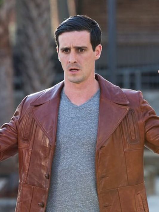 James Ransone Mr. Right Brown Leather Jacket