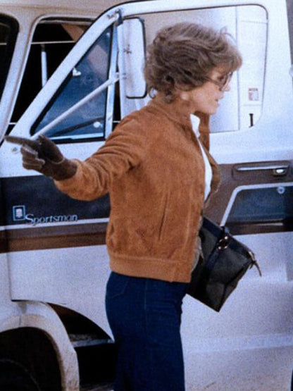 Jane Fonda The Electric Horseman Brown Suede Jacket