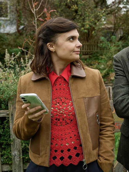 Janie Mallowan Death Valley Brown Suede Jacket