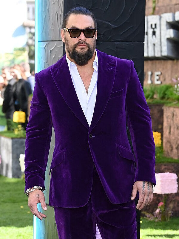  Jason Momoa Dune 3 Purple Velvet Jacket