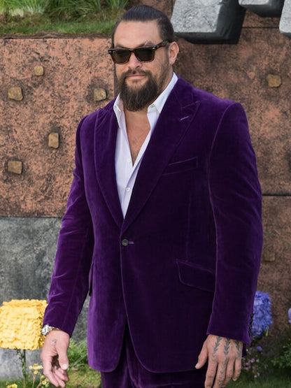 Jason Momoa Dune 3 Purple Velvet Jacket